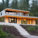 Energy efficient home on a hillside