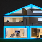 modern automated house with robots and remote controlled devices